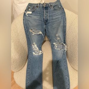 Levi High waisted jeans. Bought at Aritzia.